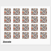 Creëer Uw eigen fotocollage 9 Vierkante Sticker (Vel)