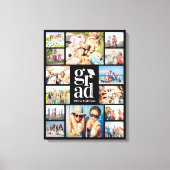 Creëer Uw Eigen Fotocollage Afstuderen Zwart Canvas Afdruk (Voorkant)
