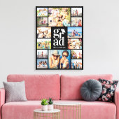 Creëer Uw Eigen Fotocollage Afstuderen Zwart Canvas Afdruk (Insitu (Woonkamer))