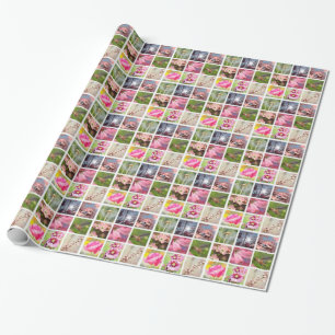 Creëer Uw eigen fotocollage Cadeaupapier