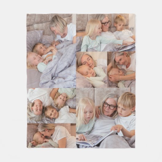 Creëer Uw eigen fotocollage Fleece Deken (Voorkant)