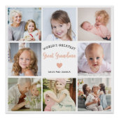 Creëer Uw eigen fotocollage Grote Oma Modern Perfect Poster (Voorkant)