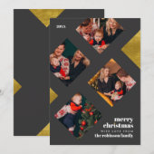 Creëer Uw eigen fotocollage | Kerstfeestdag Feestdagenkaart (Voorkant / Achterkant)