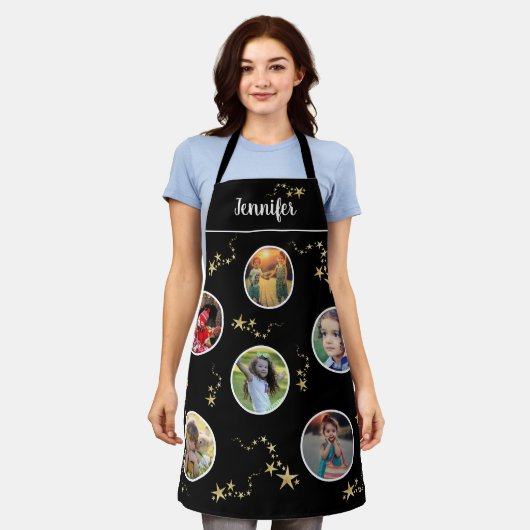 Creëer uw eigen fotocollage Kerstmonogram Schort (Gedragen)