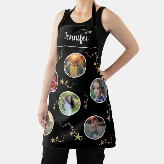 Creëer uw eigen fotocollage Kerstmonogram Schort (Insitu)