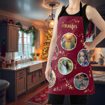 Creëer uw eigen fotocollage Kerstmonogram Schort<br><div class="desc">Creëer je eigen fotocollage Christmas schort. U kunt uw eigen foto's en naam toevoegen om een zeer uniek en persoonlijk schort te personaliseren en te creëer.</div>