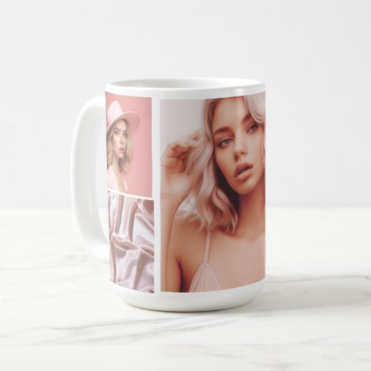 Creëer Uw eigen fotocollage Koffiemok (Voorkant links)