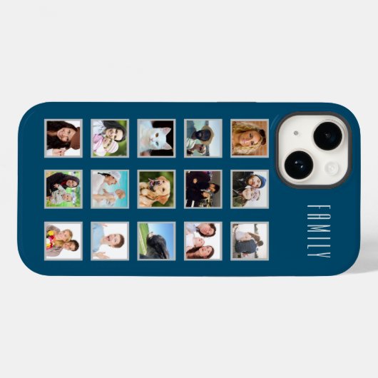 Creëer Uw eigen fotocollage met 15 afbeeldingen Case-Mate iPhone Case (Achterkant (horizontaal))