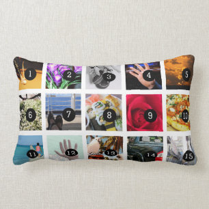 Creëer Uw eigen fotocollage met 15 afbeeldingen Kussen