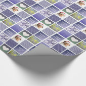 Creëer uw eigen fotocollage Paarse Cadeaupapier (Hoek)