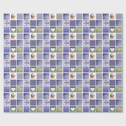 Creëer uw eigen fotocollage Paarse Cadeaupapier (Vlak)