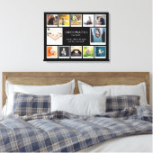 Creëer Uw Eigen Fotocollage Sjabloon Typografie Canvas Afdruk (Insitu (Slaapkamer))