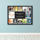 Creëer Uw Eigen Fotocollage Sjabloon Typografie Canvas Afdruk (Insitu (Houten vloer))