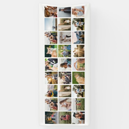 Creëer Uw eigen fotocollage Spandoek (Verticaal)