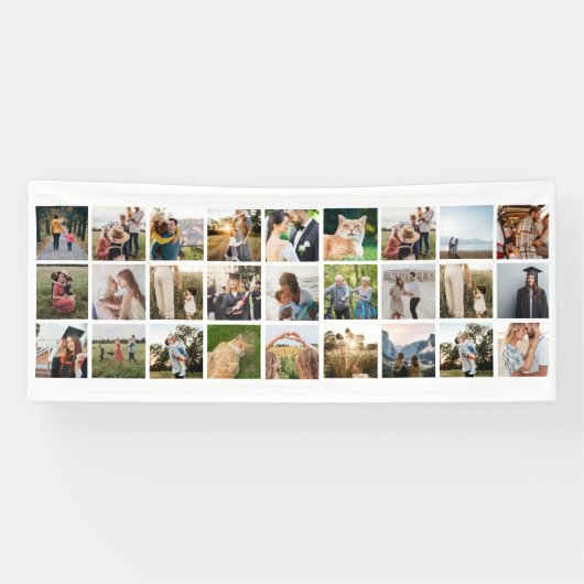 Creëer Uw eigen fotocollage Spandoek (Horizontaal)