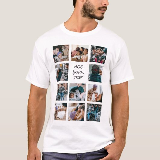 Creëer Uw eigen fotocollage T-shirt (Voorkant)