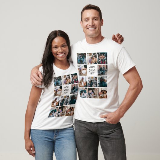 Creëer Uw eigen fotocollage T-shirt (Unisex)