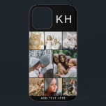 Creëer Uw eigen Fotocollage & Tekst Aangepaste Kle Case-Mate iPhone Case<br><div class="desc">Veel plezier met het ontwerpen van je eigen iPhone hoesje. Met een moderne Instagram fotocollage,  initialen en ruimte om je eigen tekst toe te voegen. Achtergrond is modieus zwart,  maar kan in elke kleur worden gewijzigd.</div>