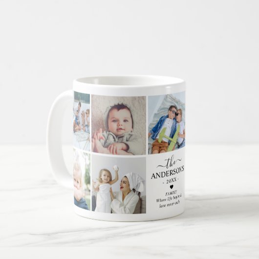 Creëer Uw eigen fotocollage & tekst Koffiemok (Voorkant links)