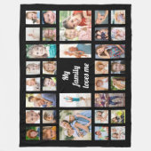 Creëer Uw eigen fotocollage van 32 families Fleece Deken (Voorkant)