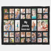 Creëer Uw eigen fotocollage van 32 families Fleece Deken (Voorkant (Horizontaal))
