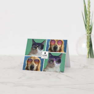 Creëer Uw eigen fotocollage van 4 Pet Kaart