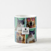 Creëer Uw eigen fotocollage van 4 Pet Koffiemok (Center)