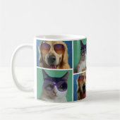 Creëer Uw eigen fotocollage van 4 Pet Koffiemok (Links)