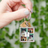 Creëer Uw eigen fotocollage van 4 Pet Sleutelhanger (Hand)