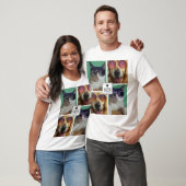 Creëer Uw eigen fotocollage van 4 Pet T-shirt (Unisex)