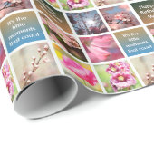 Creëer uw eigen fotocollage Verjaardagsmoeder Cadeaupapier (Rol Hoek)