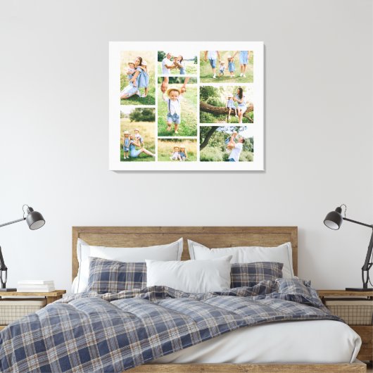 Creëer Uw eigen fotocollage voor 8-reeks Canvas Afdruk (Insitu (Slaapkamer))