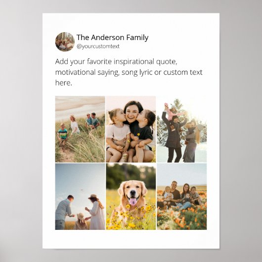 Creëer uw eigen fotocollage voor sociale media poster (Voorkant)