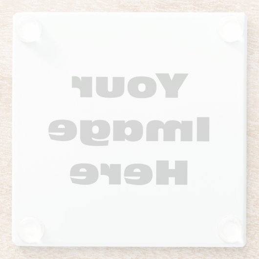 Creëer Uw eigen fotoglas Onderzetter Glazen Onderzetter (Achterkant)