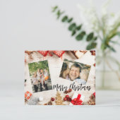 Creëer uw eigen fotokaart, gepersonaliseerde kerst feestdagenkaart (Staand voorkant)