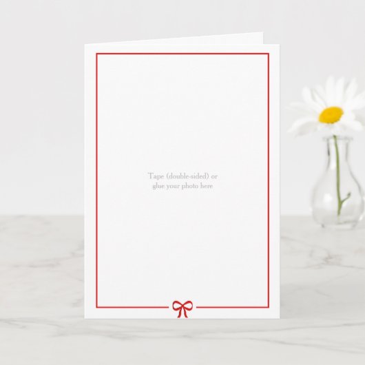 Creëer uw eigen fotokaart - rode rand boog kaart (Kleine Plant)