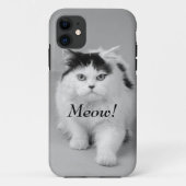 Creëer uw eigen Fotokat schattig zwart-wit Case-Mate iPhone Case (Achterkant)