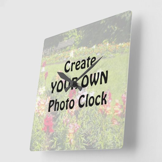 Creëer Uw eigen fotoklok Vierkante Klok (Hoek)