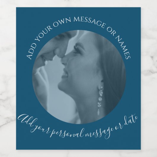 Creëer Uw eigen fotolabel Wijn Etiket (Enkel label)