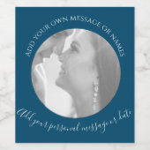 Creëer Uw eigen fotolabel Wijn Etiket (Enkel label)