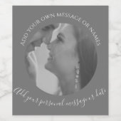 Creëer Uw eigen fotolabel Wijn Etiket (Enkel label)