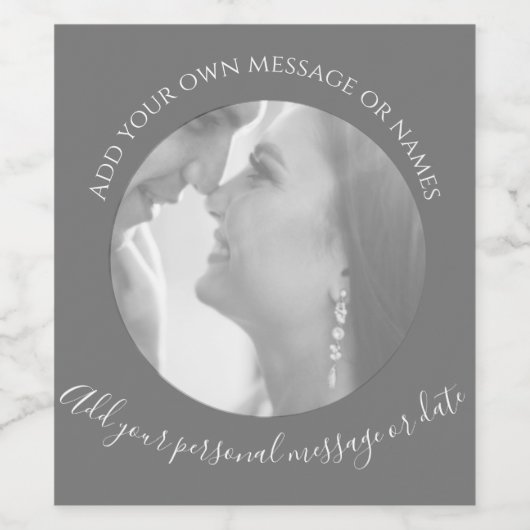 Creëer Uw eigen fotolabel Wijn Etiket (Enkel label)