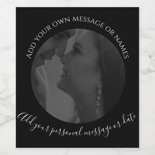 Creëer Uw eigen fotolabel Wijn Etiket (Enkel label)