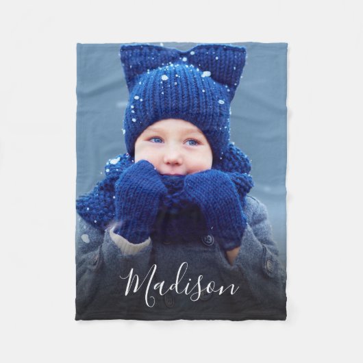 Creëer Uw eigen fotoMonogram Fleece Deken (Voorkant)
