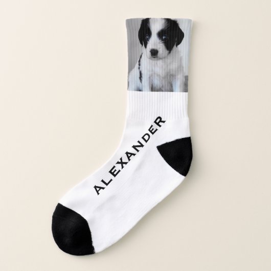 Creëer Uw eigen fotoMonogram Sokken (Links - buitenkant)