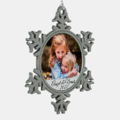 Creëer Uw eigen fotonamen Tin Sneeuwvlok Ornament (Links)