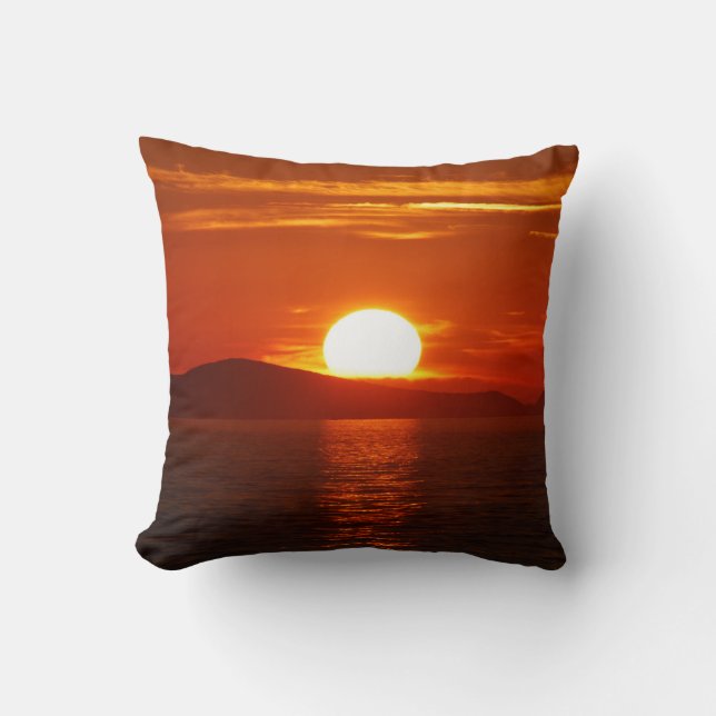 Creëer Uw eigen fotopiloot - Sunset Pillow Kussen (Voorkant)