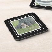 Creëer Uw eigen fotosjabloon zwart-wit Bier Onderzetter (Linkerzijde)