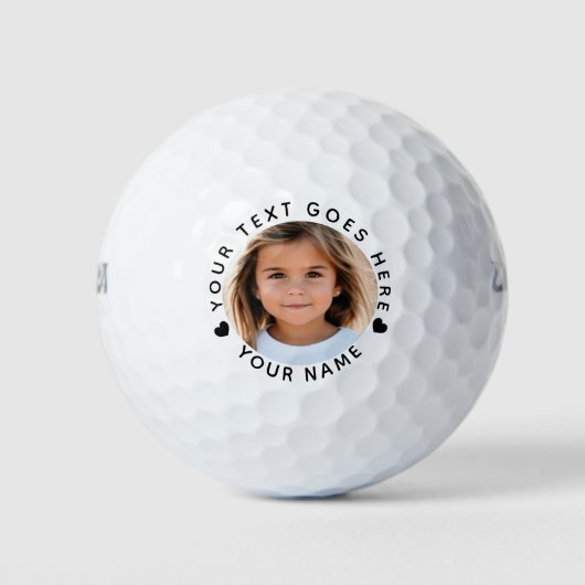 Creëer Uw Eigen Fototekst en Naam Golfballen (Voorkant)