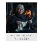 Creëer uw eigen fototekst en naam wit perfect poster (Voorkant)